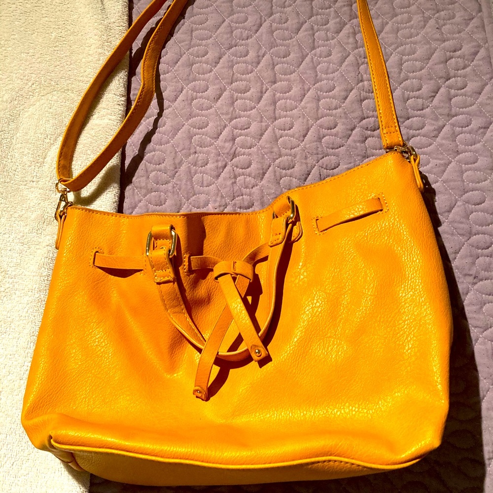 Bright yellow handbag